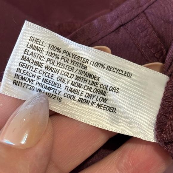 Ingrid & Isabel Milkmaid Babydoll Dress Women XL Plum Smocked Sheer Sleeve - Picture 11 of 11